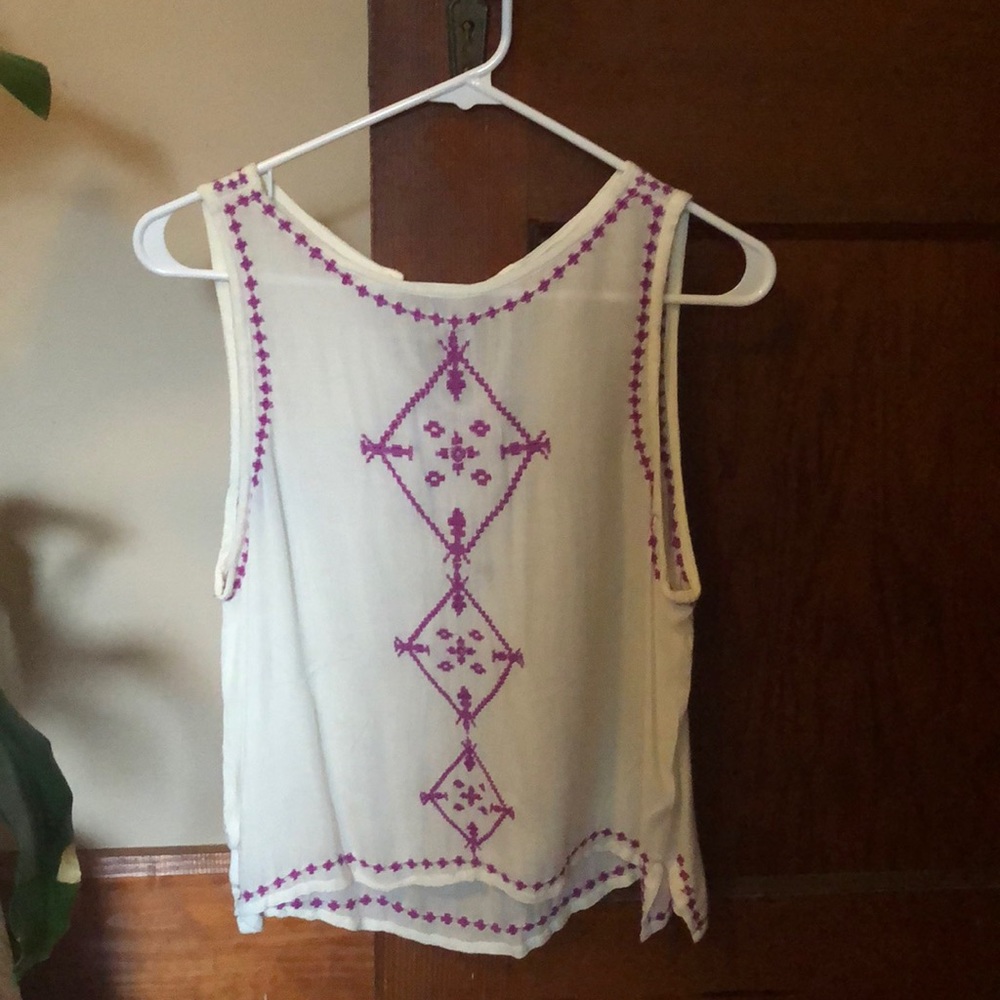 Embroidered Tank Top